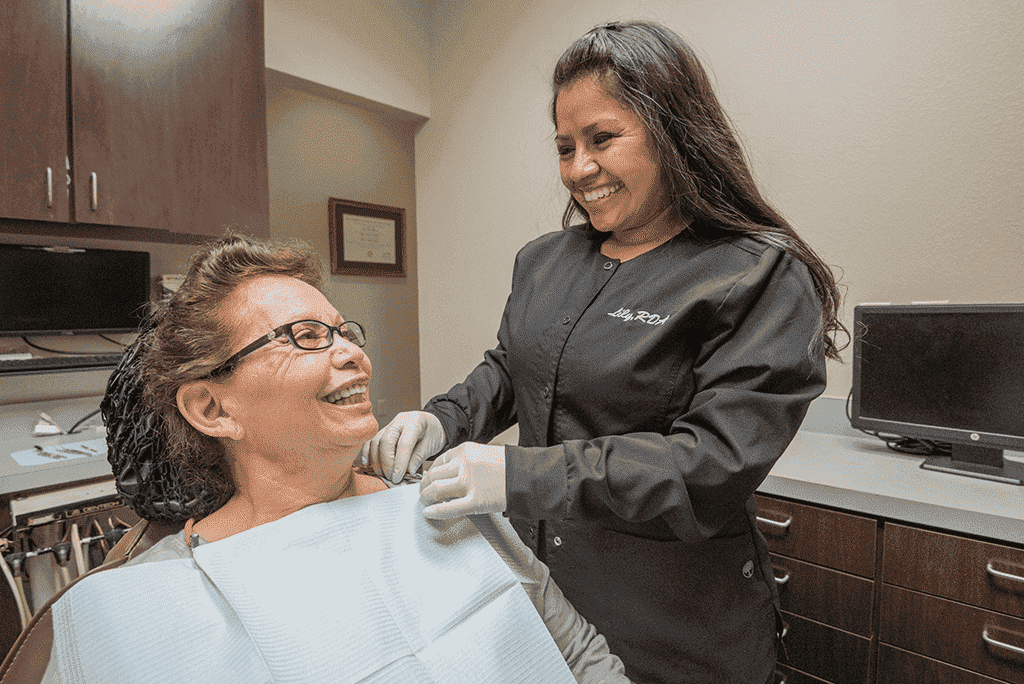 patient with general dentist in Ferris, TX